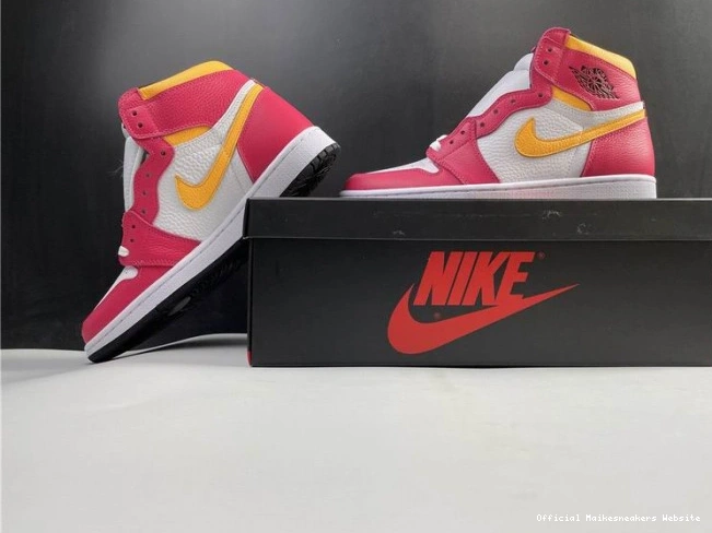 Official Maikesneakers High 1 Air Jordan Red 555088-603 Fusion OGLight 0713